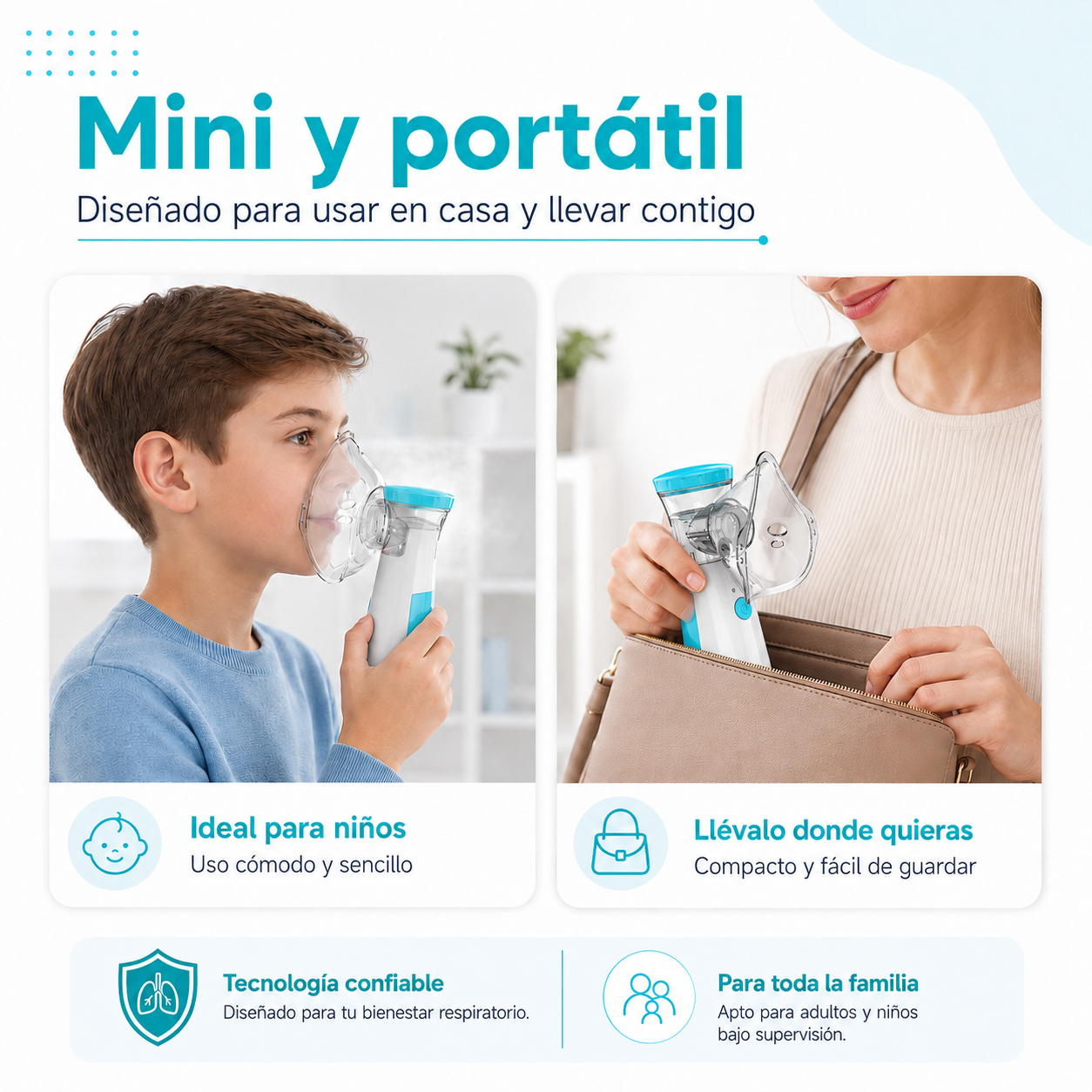 Mini Nebulizador Ultrasónico 3 En 1