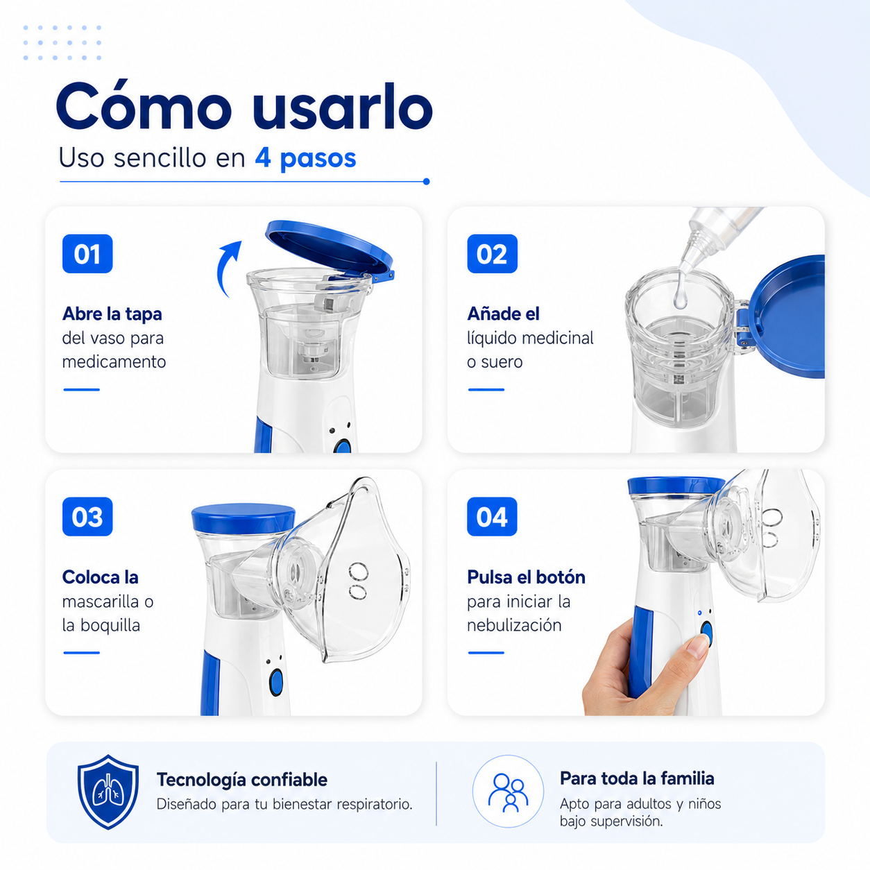 Mini Nebulizador Ultrasónico 3 En 1