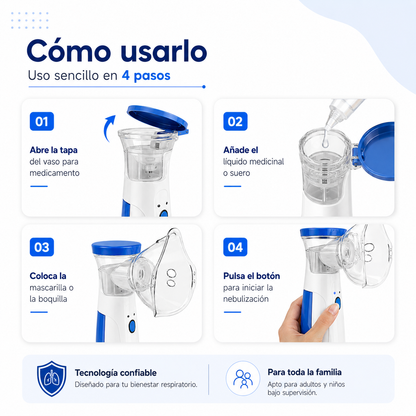 Mini Nebulizador Ultrasónico 3 En 1