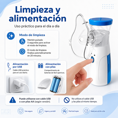 Mini Nebulizador Ultrasónico 3 En 1